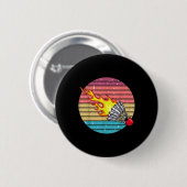 Retro Shuttle Spaß Badminton Sport Spieler Trainer Button (Vorne & Hinten)