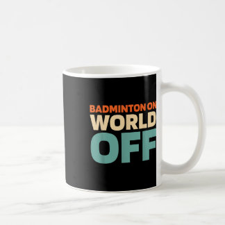 Retro Shuttle - Spieler Vintage Badminton Auf Welt Kaffeetasse