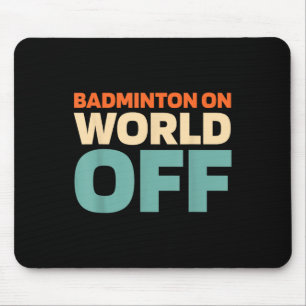 Retro Shuttle - Spieler Vintage Badminton Auf Welt Mousepad