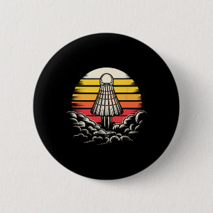 Retro Shuttle Sport Outfit Rocket Badminton Playa Button