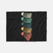 Retro Shuttle Vintag Badminton Player Sport Fleecedecke (Vorderseite (Horizontal))