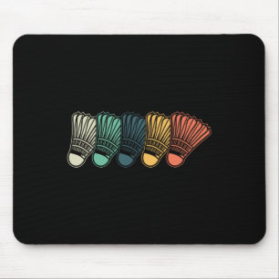 Retro Shuttle Vintag Badminton Player Sport Mousepad