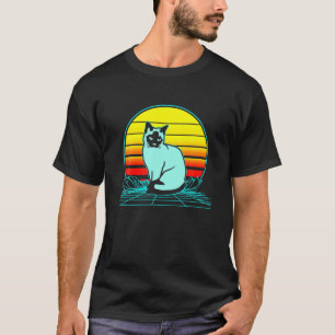 Retro Siam Kat Vaporwave T-Shirt