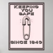 RETRO SICHERHEITSNADel  Poster (Vorne)