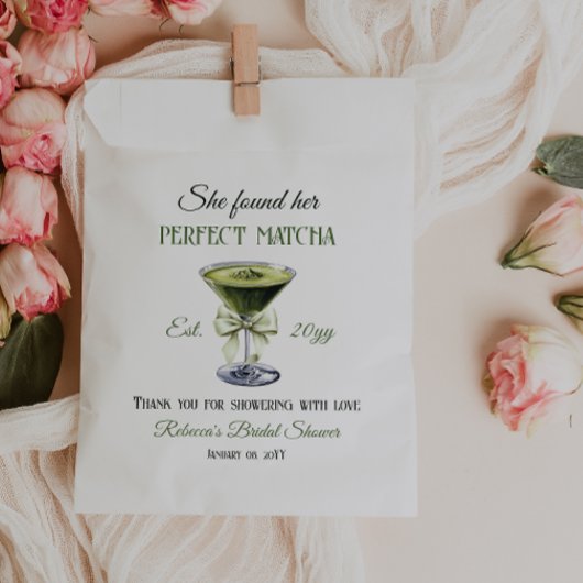 Retro Sie fand ihr perfektes Matcha-Brautparty Geschenktütchen