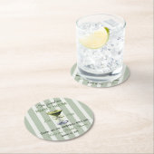 Retro Sie fand ihr perfektes Matcha-Brautparty Runder Pappuntersetzer (Vor Ort)