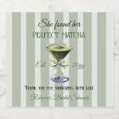 Retro Sie fand ihr perfektes Matcha-Brautparty Schaumweinetikett (Einzelnes Label)