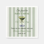 Retro Sie fand ihr perfektes Matcha-Brautparty Serviette (Vorderseite)