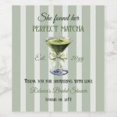 Retro Sie fand ihr perfektes Matcha-Brautparty Weinetikett (Einzelnes Label)