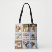 Retro Sie hatte mich WOOF Custom 8 Foto Collage Hu Tasche (Vorderseite)