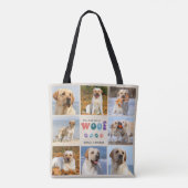 Retro Sie hatte mich WOOF Custom 8 Foto Collage Hu Tasche (Rückseite)