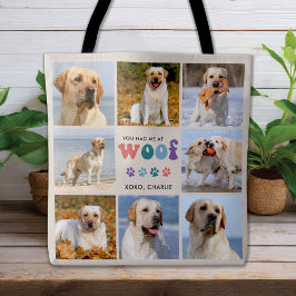 Retro Sie hatte mich WOOF Custom 8 Foto Collage Hu Tasche