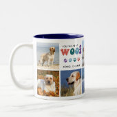 Retro Sie hatte mich WOOF Custom 8 Foto Collage Hu Zweifarbige Tasse (Links)