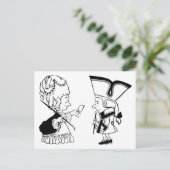 Retro Sie sind eingeladen Postkarte (Stehend Vorderseite)