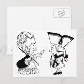 Retro Sie sind eingeladen Postkarte (Vorne/Hinten)