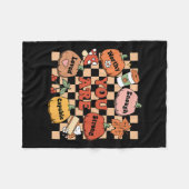 Retro Sie sind Pumpkin Fall School Berater Danke Fleecedecke (Vorderseite (Horizontal))