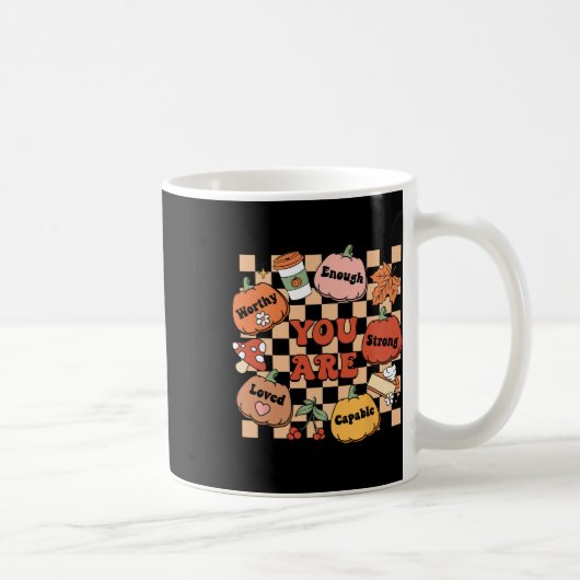 Retro Sie sind Pumpkin Fall School Berater Danke Kaffeetasse (Rechts)