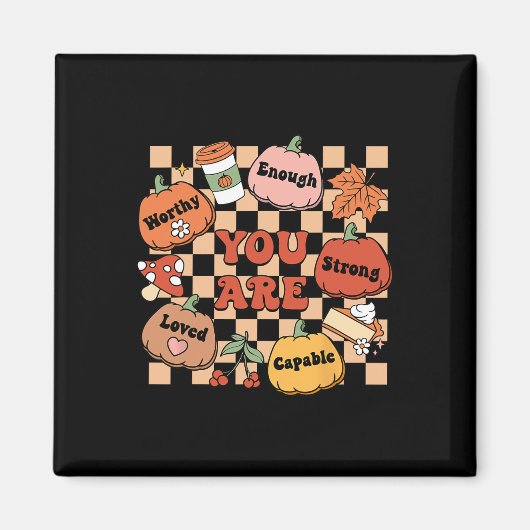 Retro Sie sind Pumpkin Fall School Berater Danke Magnet (Vorne)
