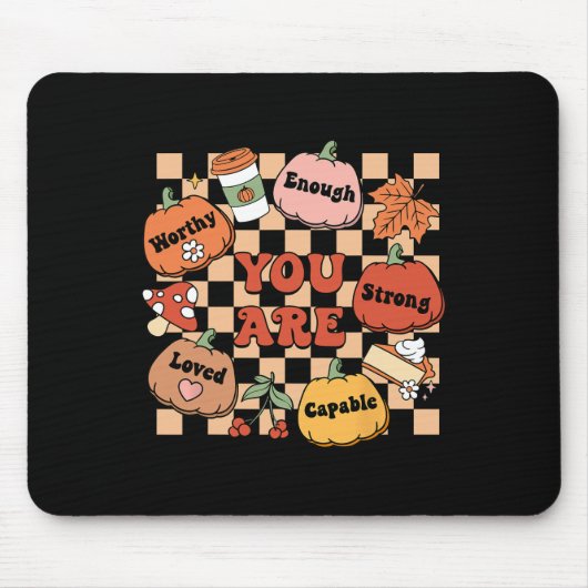 Retro Sie sind Pumpkin Fall School Berater Danke Mousepad (Vorne)