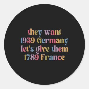 Retro sie Wollte 19&#; Deutschland geben wir ihnen Runder Aufkleber