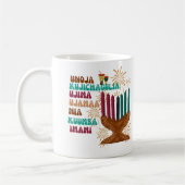 Retro sieben Grundsätze von Kwanzaa Kaffeetasse (Links)
