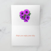 Retro Siebziger-Blumengeburtstag addieren Karte (Innenseite)