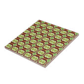 Retro Siebzigerjahre Entwurf mit kleinem Kreisgrün Fliese (Seite)