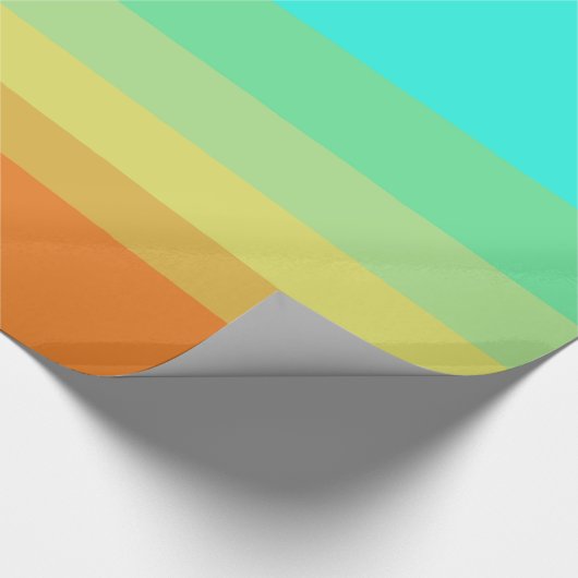 Retro Siebzigerjahre Farbblock-Steigung Geschenkpapier (Ecke)