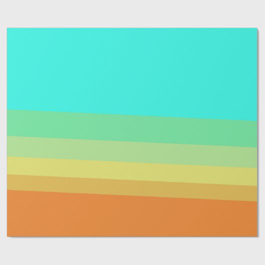Retro Siebzigerjahre Farbblock-Steigung Geschenkpapier (Flach)