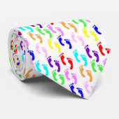 Retro Siebzigerjahre KRW Neonfuß-Krawatte Krawatte (Gerollt)