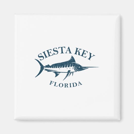 Retro Siesta Key Florida Vintages Fischerboot Magnet (Vorne)