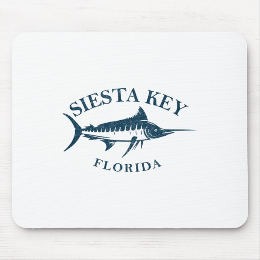 Retro Siesta Key Florida Vintages Fischerboot Mousepad (Vorne)