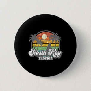 Retro Siesta Key Strand Florida Surfen Vintage 70e Button