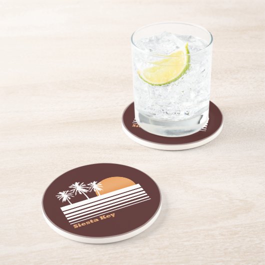 Retro Siesta-Schlüssel-Untersetzer Untersetzer (Seite)