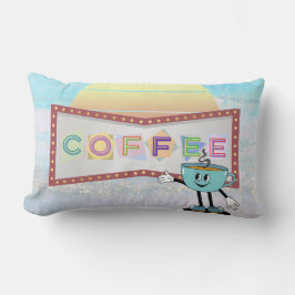Retro Sign Coffee Lumbar Kissen