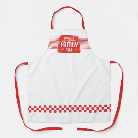 Retro Sign Family Diner Schürze (Vorderseite)