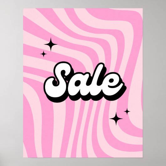 Retro Sign, Pink Sale Poster, Boutique Store Poster (Vorne)