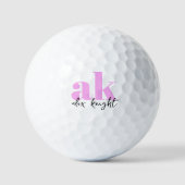 Retro-Signatur-Monogramm Golfball (Vorderseite)