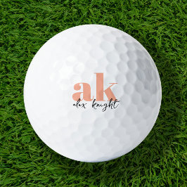 Retro-Signatur-Monogramm Golfball