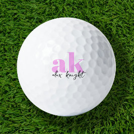 Retro-Signatur-Monogramm Golfball