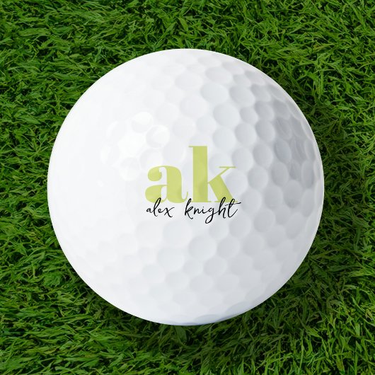 Retro-Signatur-Monogramm Golfball
