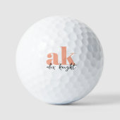 Retro-Signatur-Monogramm Golfball (Vorderseite)