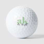 Retro-Signatur-Monogramm Golfball (Vorderseite)