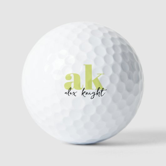 Retro-Signatur-Monogramm Golfball (Vorderseite)