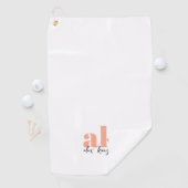 Retro-Signatur-Monogramm Golfhandtuch (Insitu)