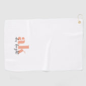 Retro-Signatur-Monogramm Golfhandtuch (Horizontal)