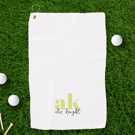 Retro-Signatur-Monogramm Golfhandtuch