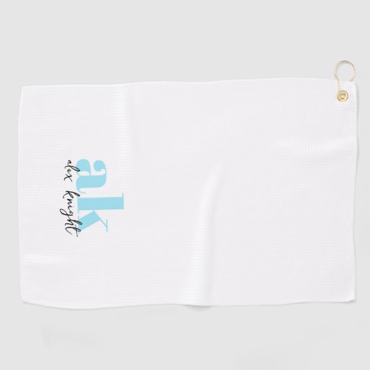 Retro-Signatur-Monogramm Golfhandtuch (Horizontal)