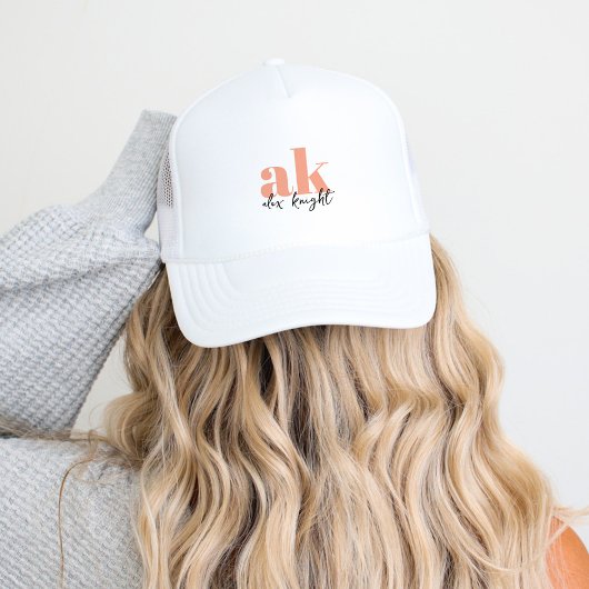 Retro-Signatur-Monogramm Truckerkappe