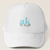 Retro-Signatur-Monogramm Truckerkappe (Vorderseite)